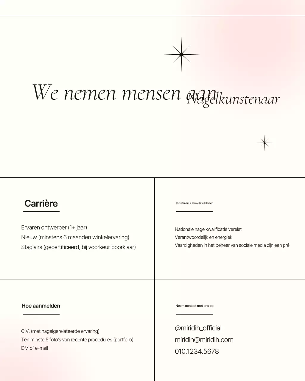 Pink's moderne nagelsalon promotie