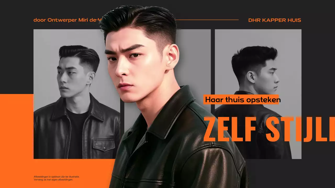 Oranje verfijnde stylingadvertentie