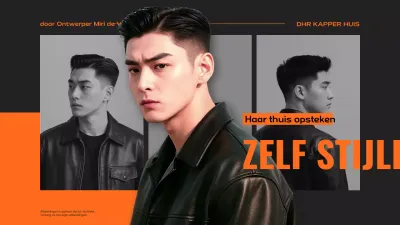 Oranje verfijnde stylingadvertentie