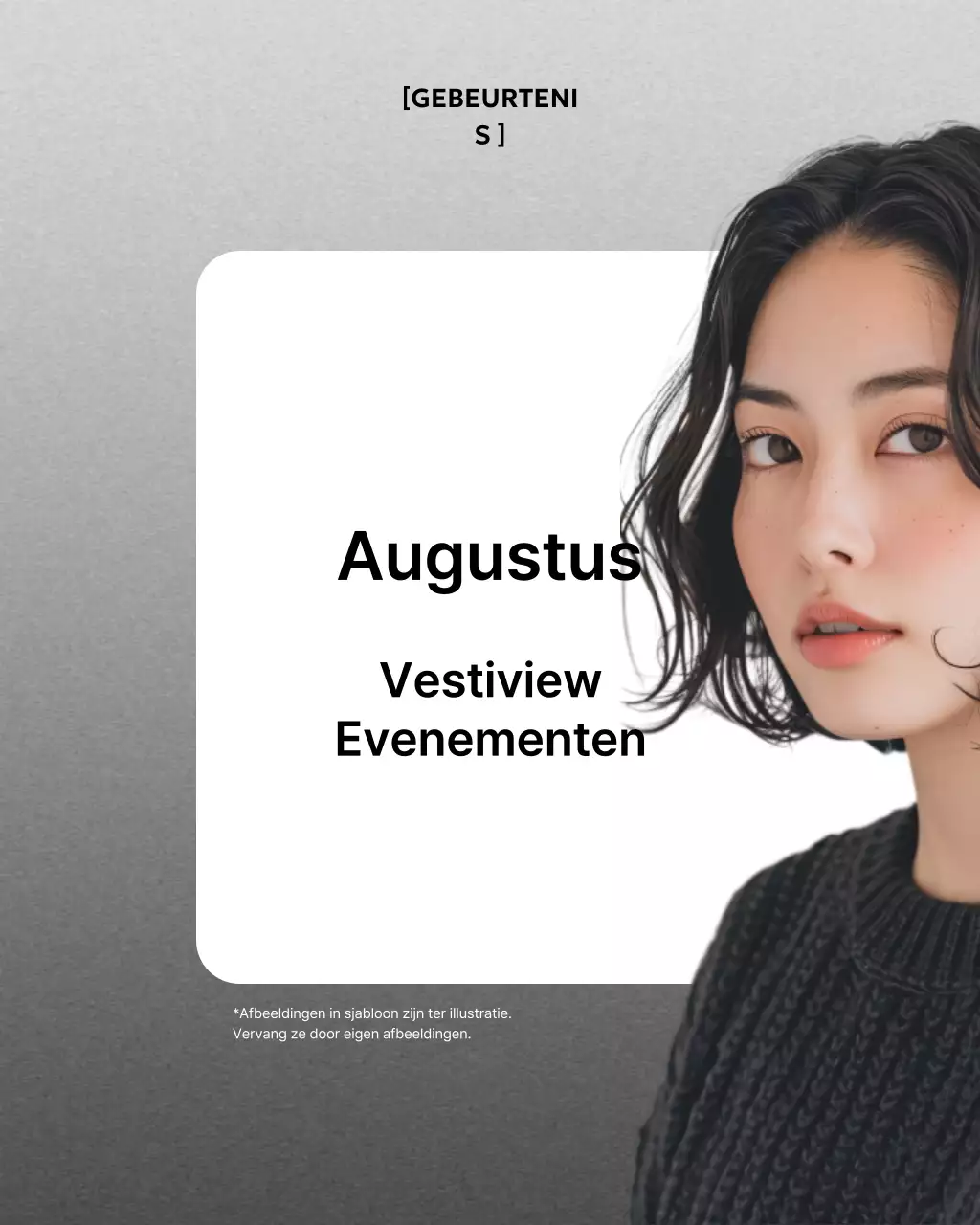 Witte moderne sjabloonpromotie