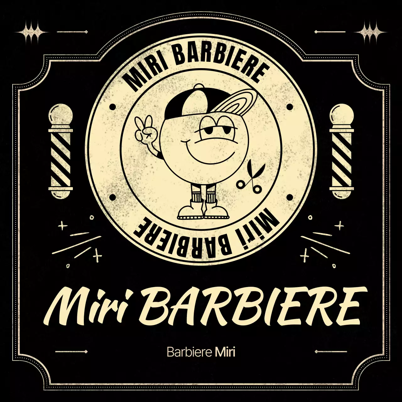 Promozione barbiere vintage nero