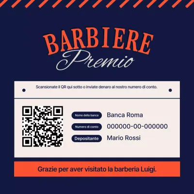 Guida alle rimesse dei barbieri vintage in blu navy e arancione