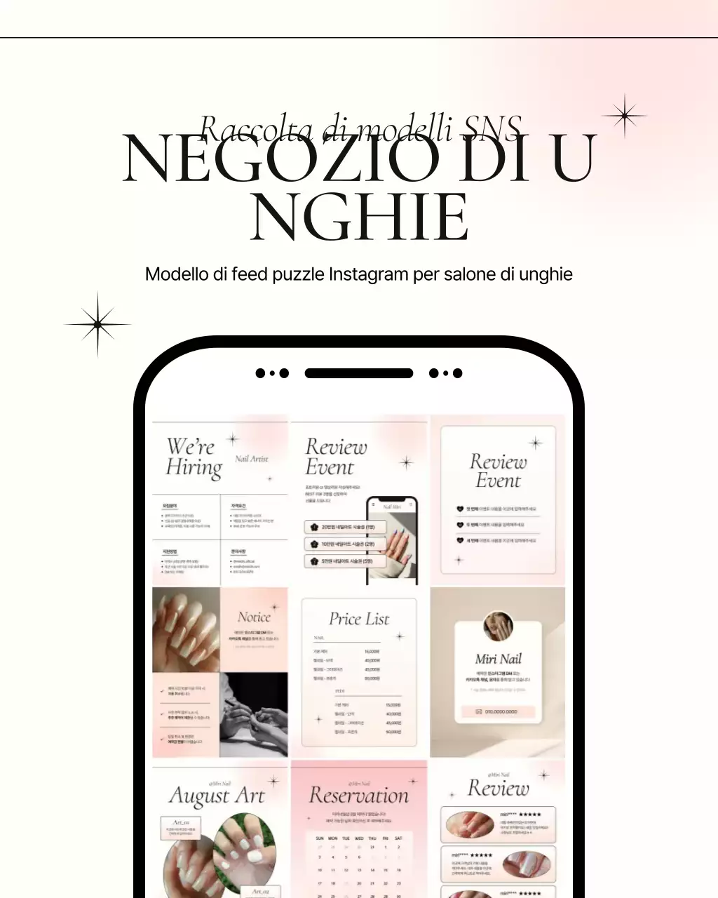 Promozione del moderno salone per unghie Pink