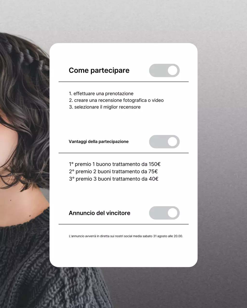 Promozione modello moderno bianco