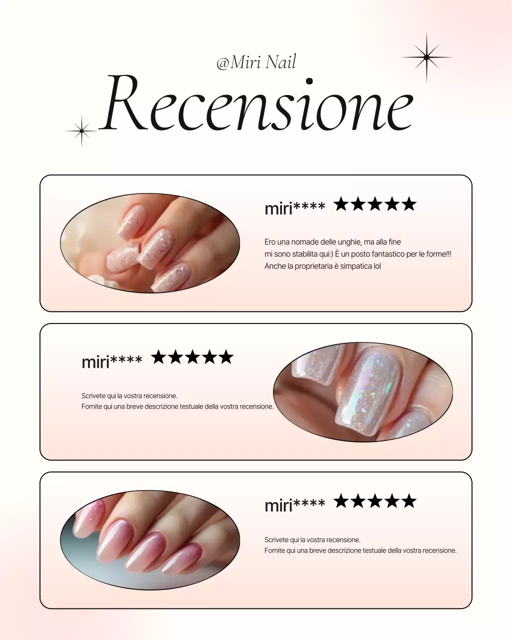Promozione del moderno salone per unghie Pink