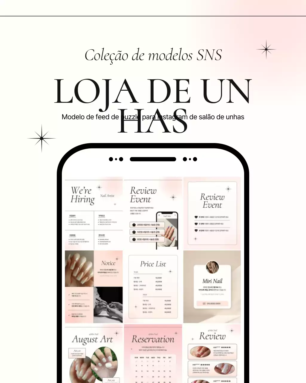 Promoção do salão de beleza moderno Pink