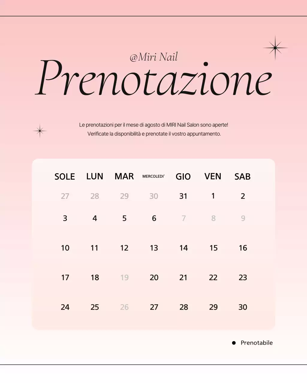 Promozione del moderno salone per unghie Pink