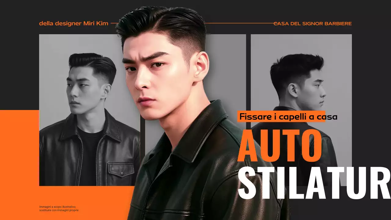 Pubblicità di stile sofisticato arancione