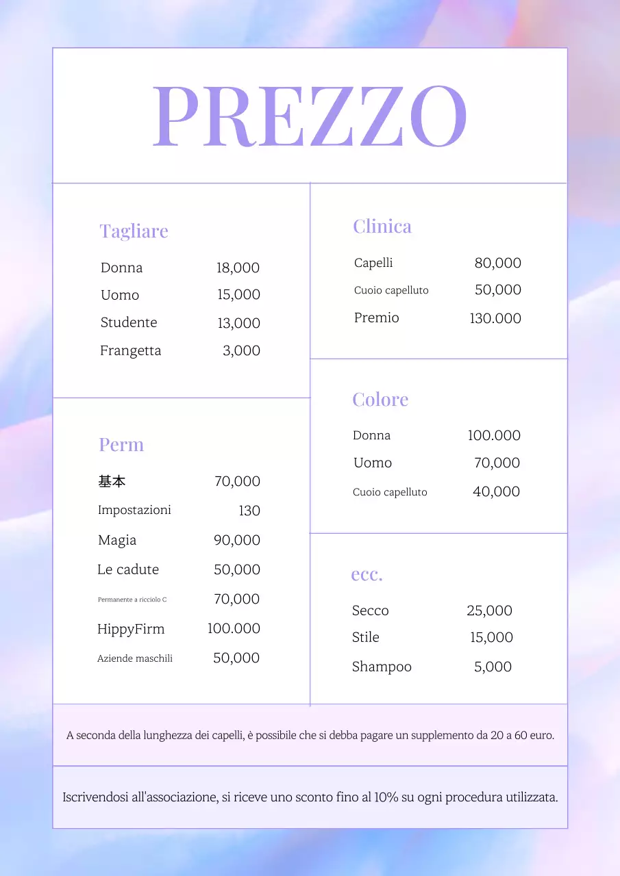 Una semplice guida ai prezzi dei saloni di bellezza a Lavender