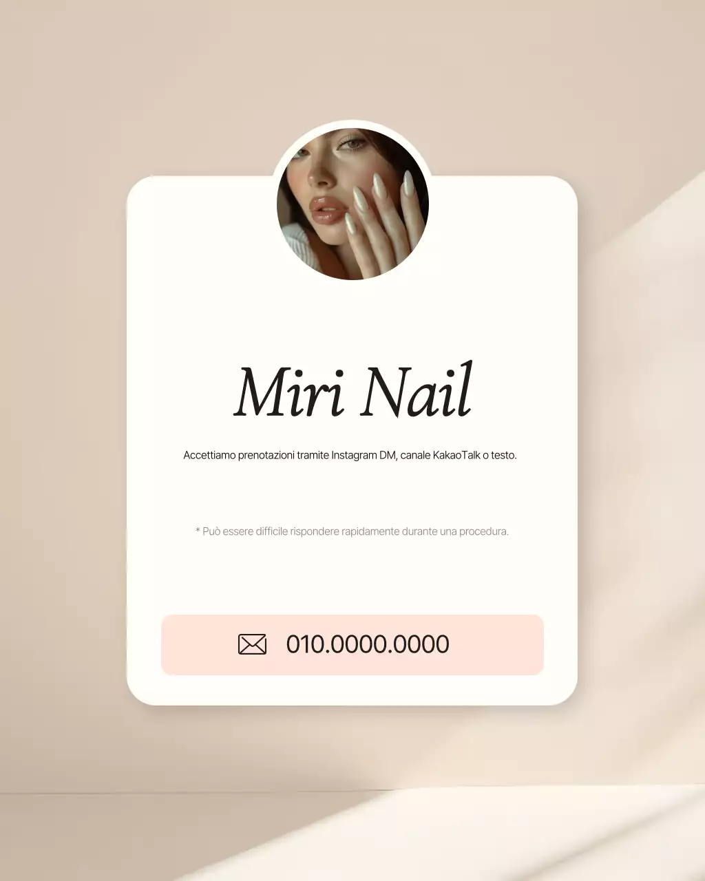 Promozione del moderno salone per unghie Pink