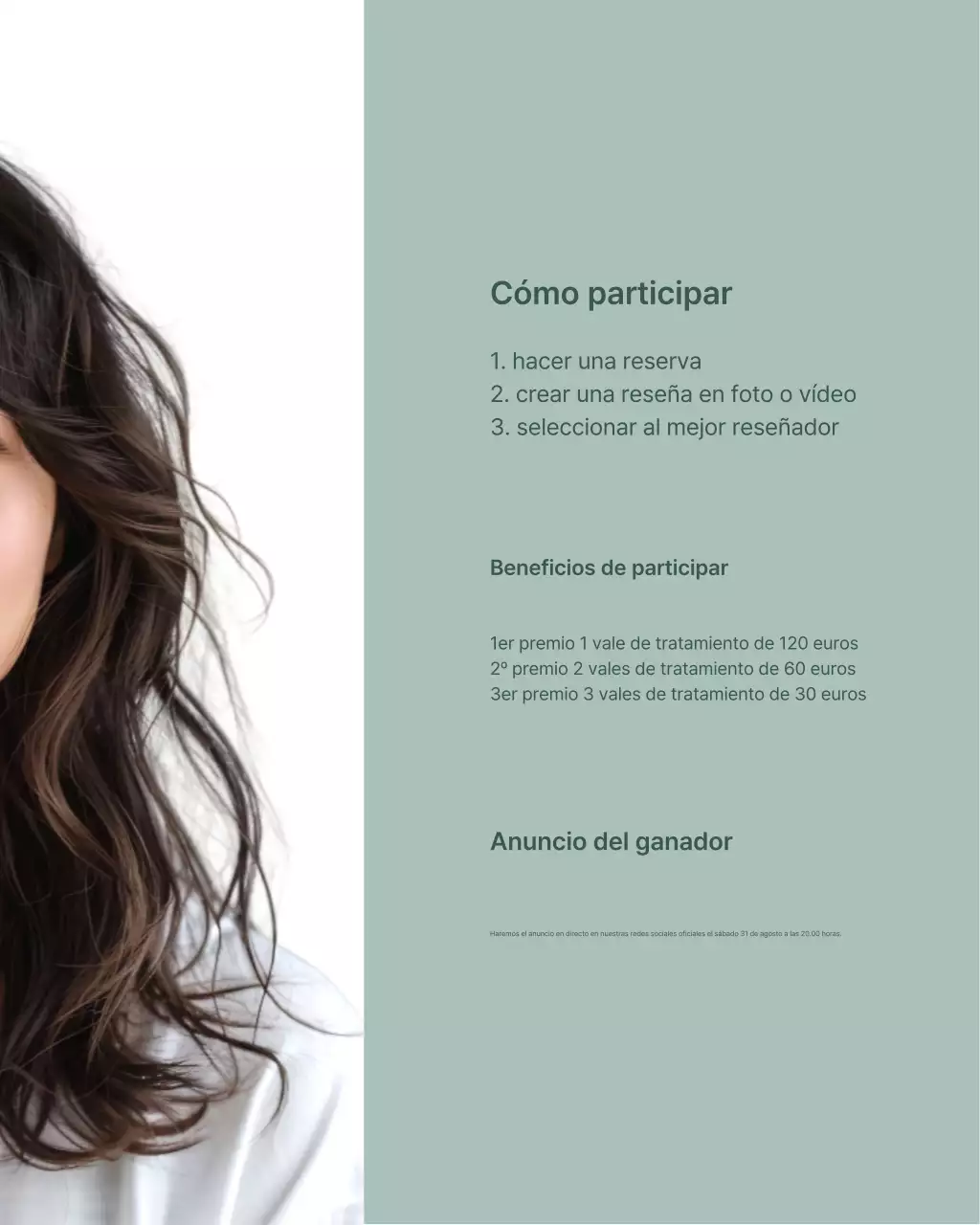 Anuncio de Mint Modern Hair