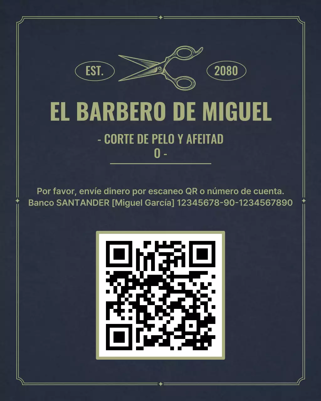 Guía de barbería clásica negra