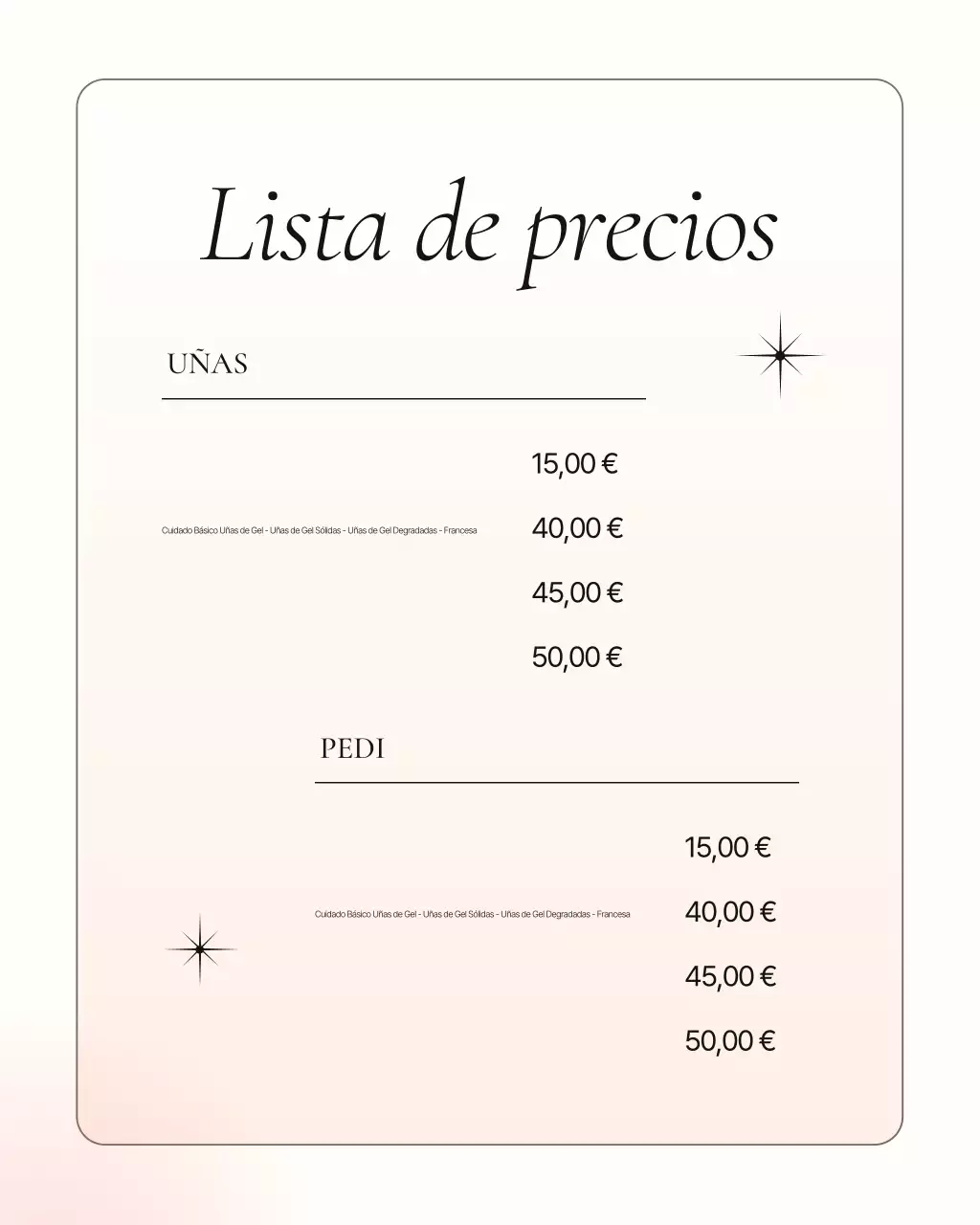 Promoción del moderno salón de uñas Pink