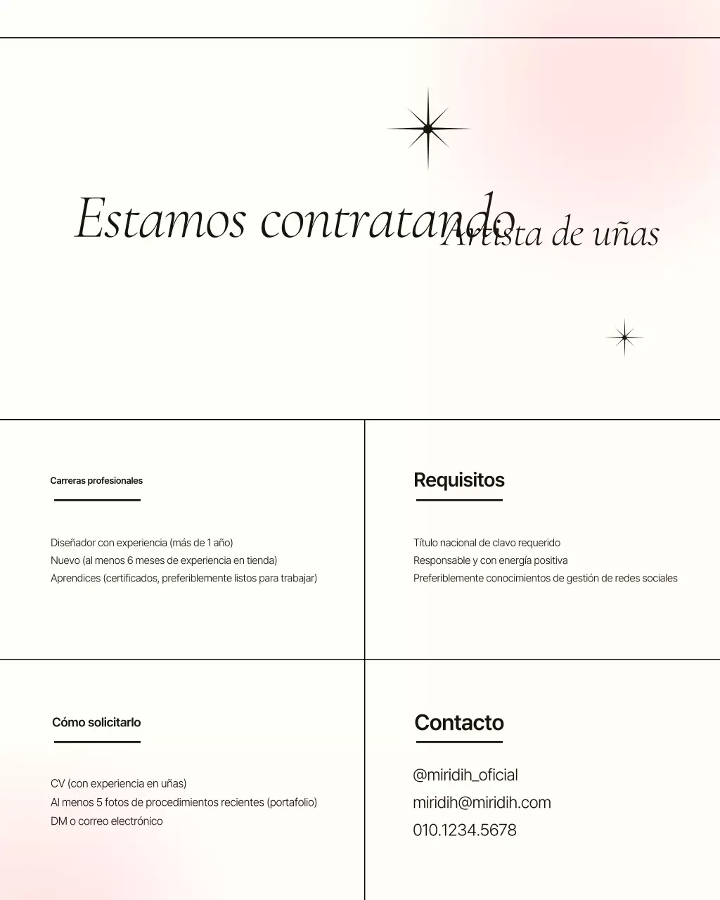 Promoción del moderno salón de uñas Pink