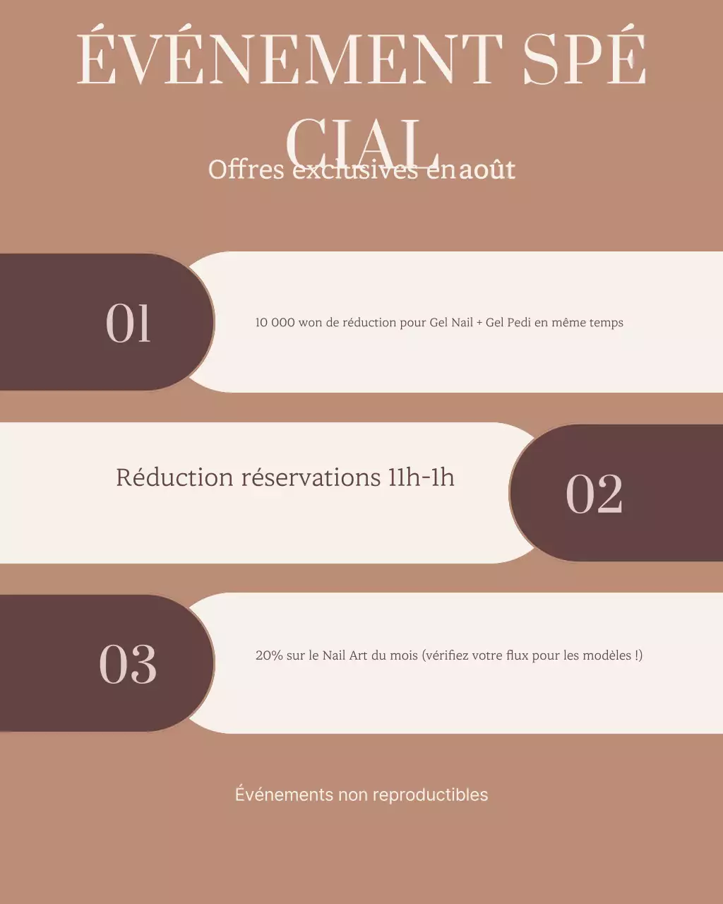 Promotion Nail Art Moderne Marron