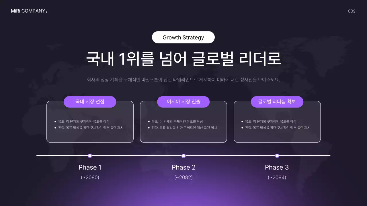 남색 모던 비즈니스 투자 IR