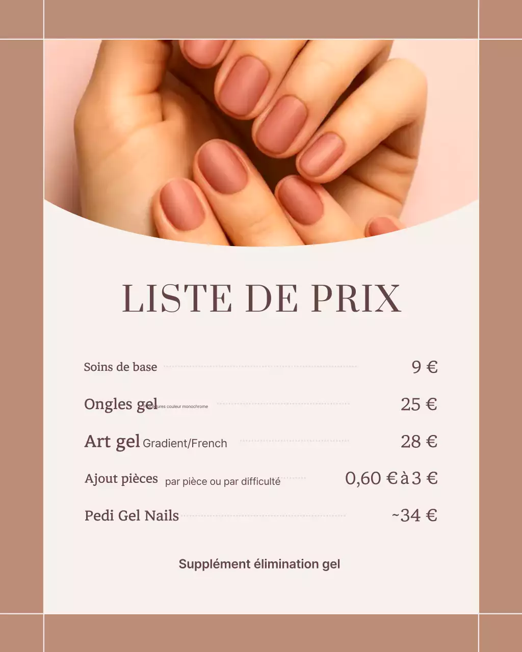 Promotion Nail Art Moderne Marron