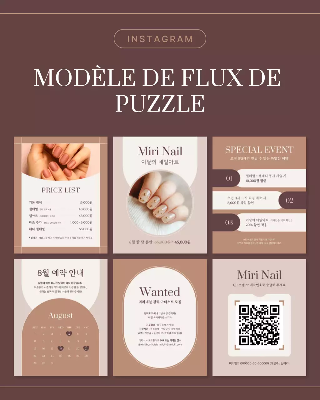 Promotion Nail Art Moderne Marron