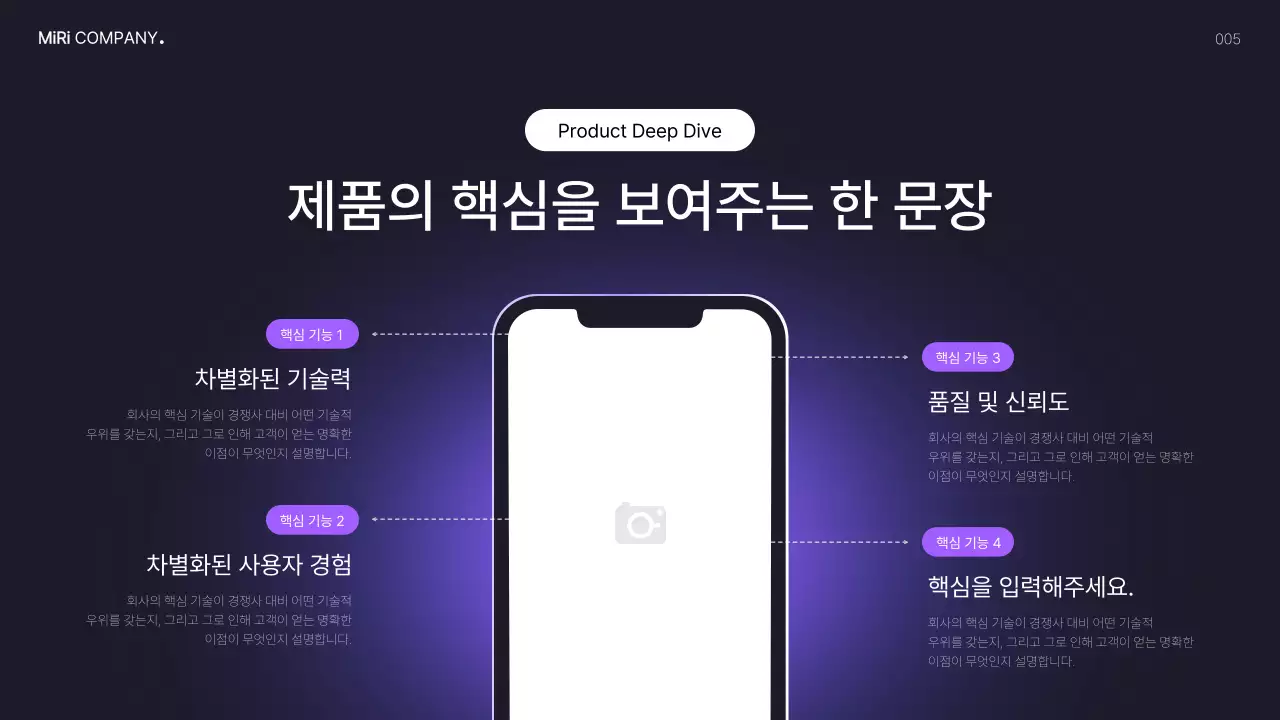 남색 모던 비즈니스 투자 IR