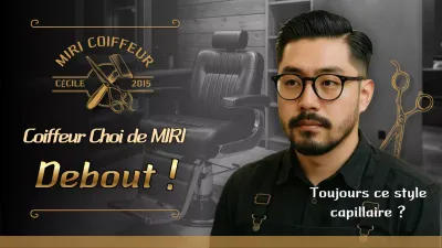 Promotion de coiffures brunes vintage