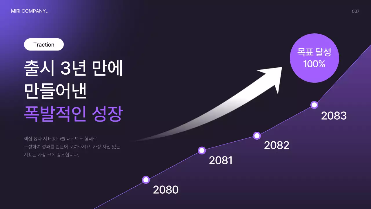 남색 모던 비즈니스 투자 IR