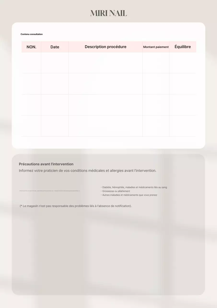 Papeterie de soins de beauté beige et propre