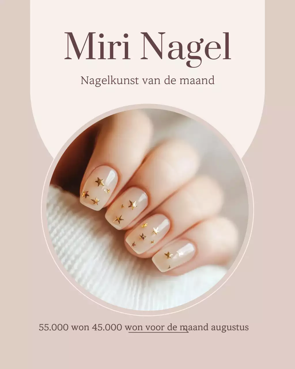 Bruine moderne nagelkunstpromotie