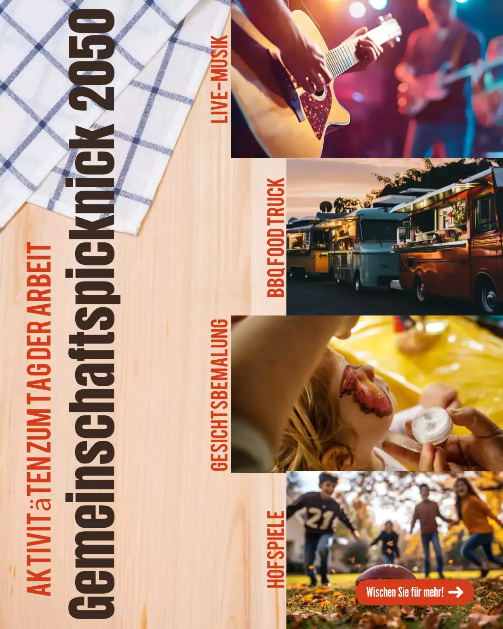 Instagram-Post zu Gemeinschaftspicknickaktivitäten am Labor Day