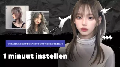 Advertentie voor zwarte moderne schoonheidstips