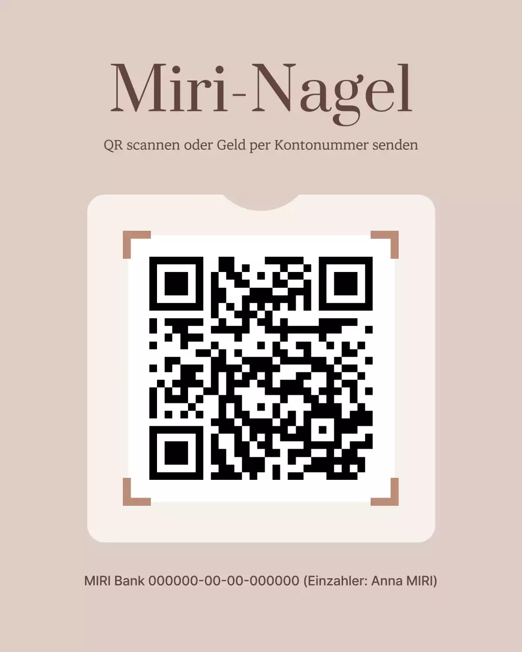 Braune moderne Nagelkunst-Aktion