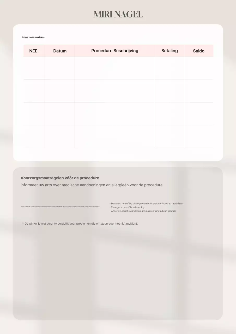 Beige Schone Schoonheidsverzorgingsstationery