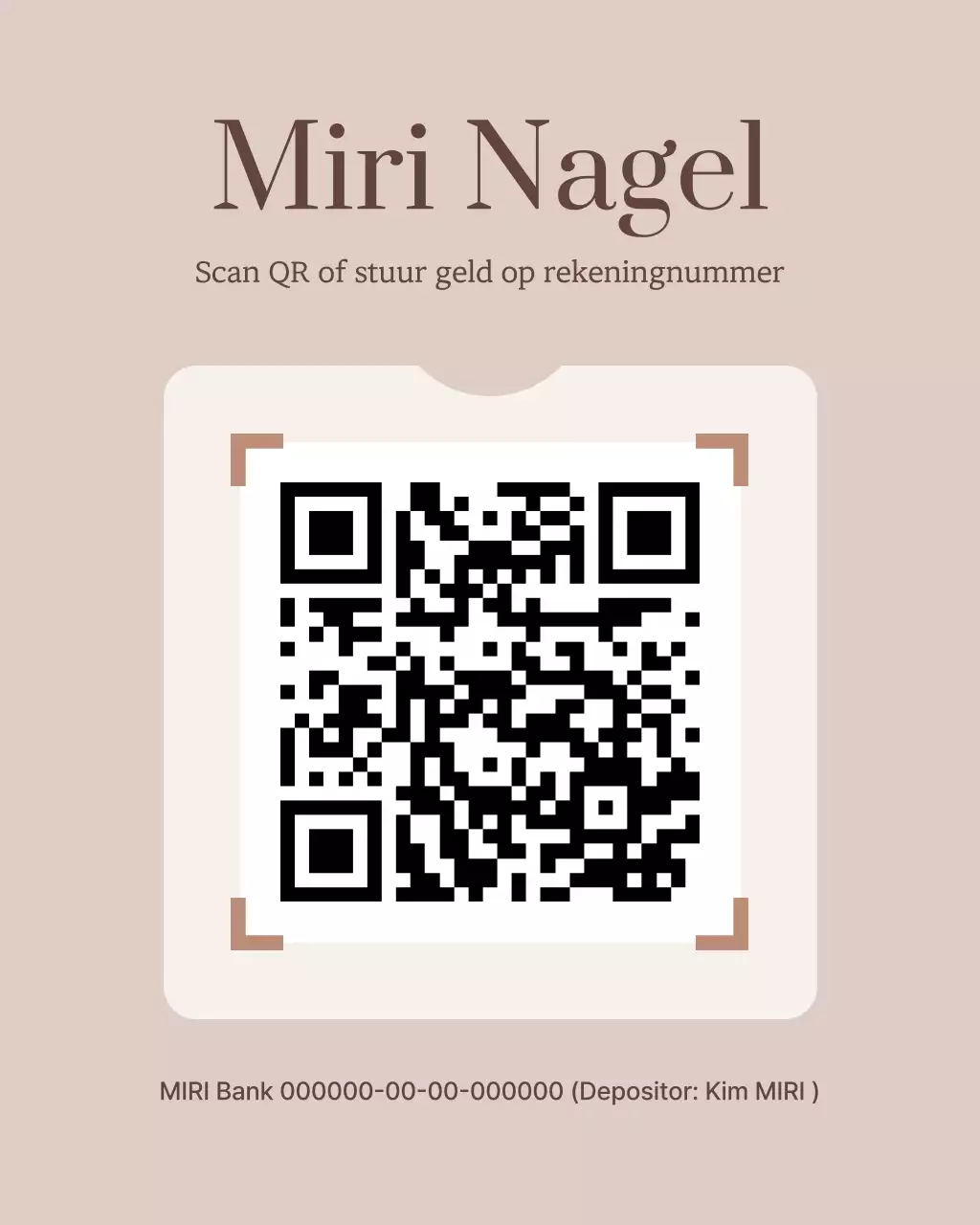 Bruine moderne nagelkunstpromotie