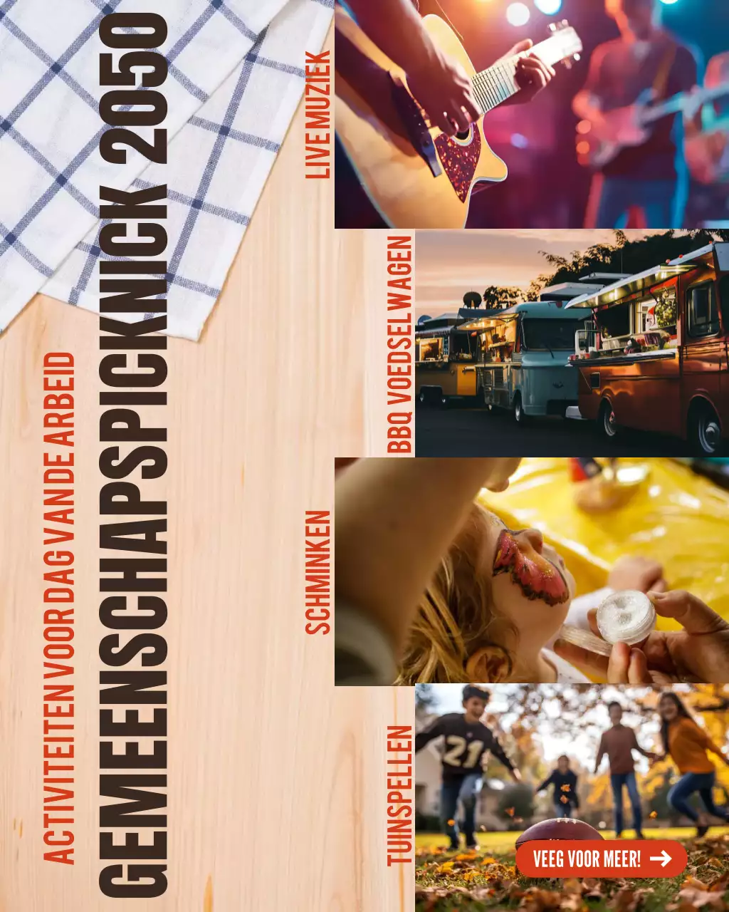 Instagram-bericht over picknickactiviteiten in de gemeenschap op Labor Day