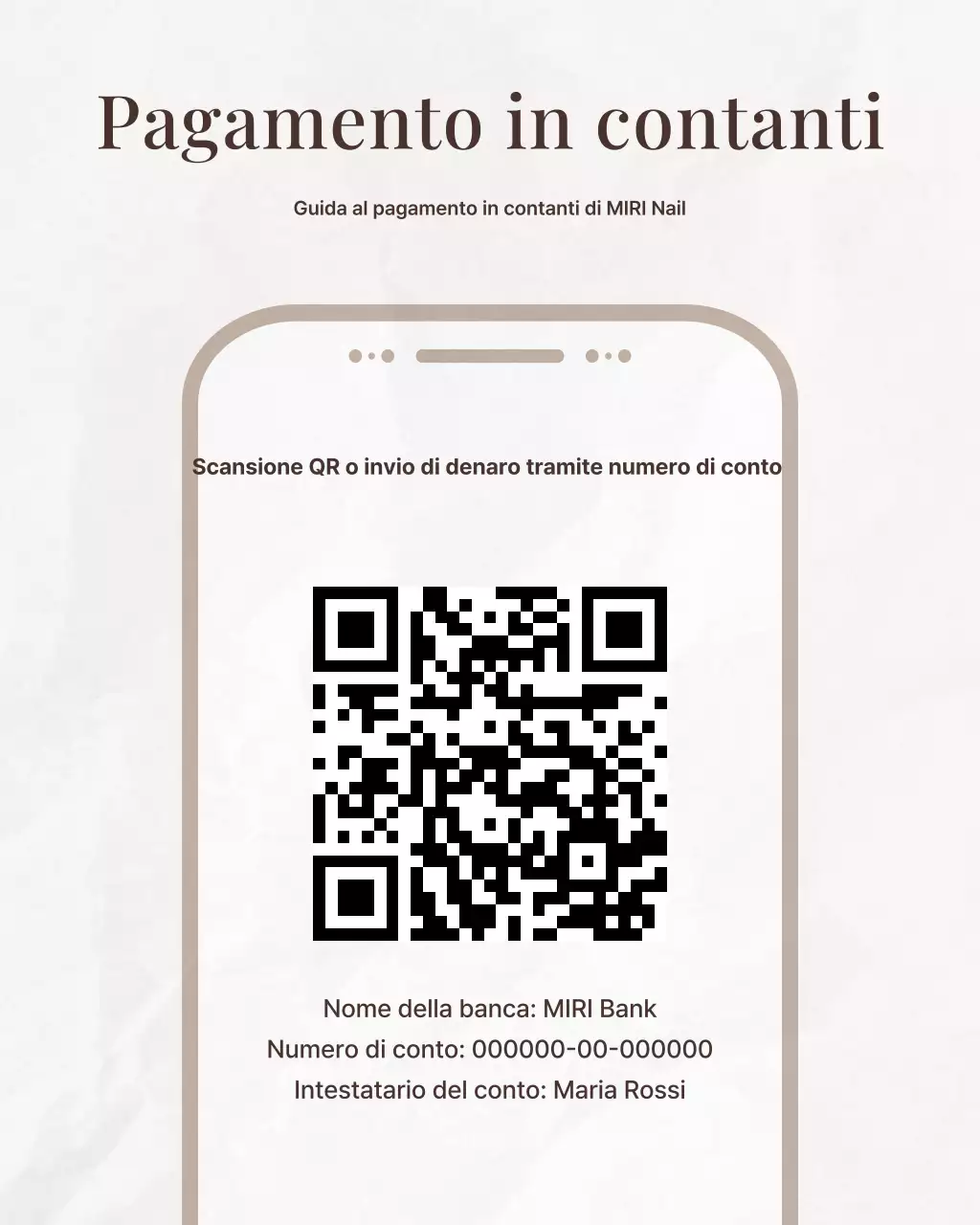 Un semplice post di Instagram con un puzzle dedicato a un salone di bellezza beige e marrone.