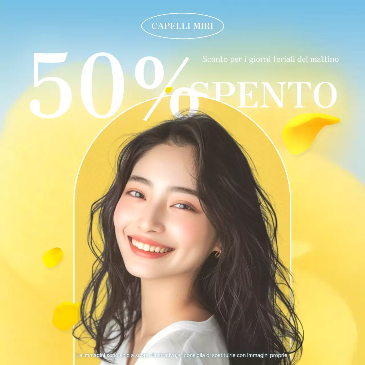 Sconto per acconciature moderne gialle