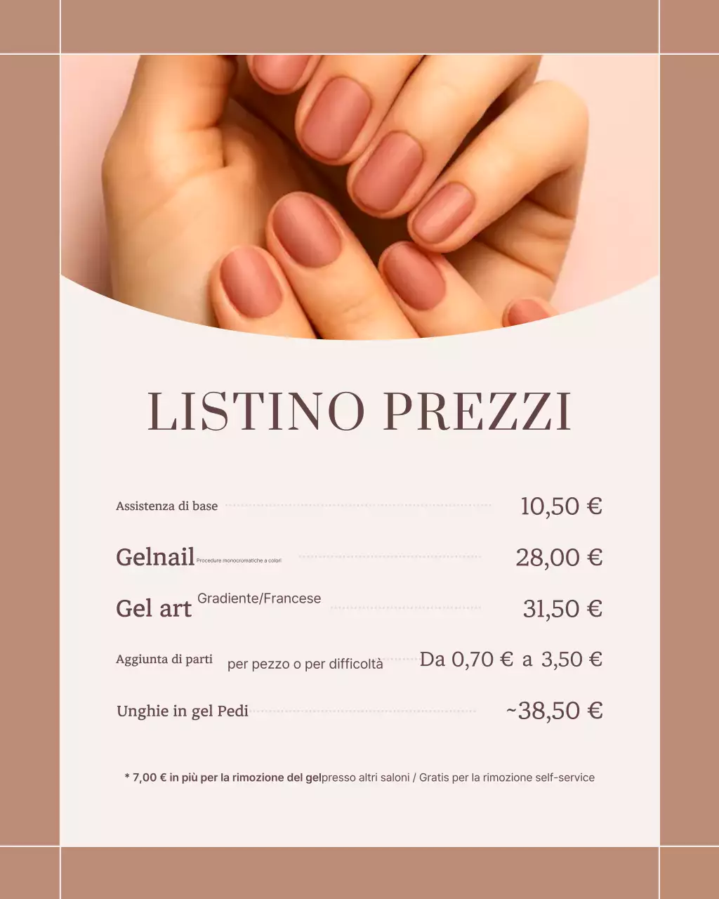Promozione Nail Art Moderna Marrone