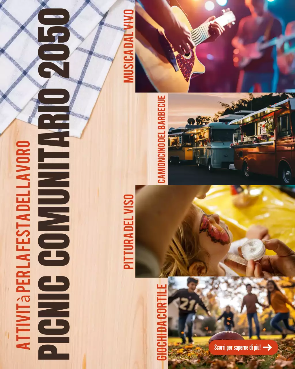 Post su Instagram sulle attività del picnic comunitario per il Labor Day