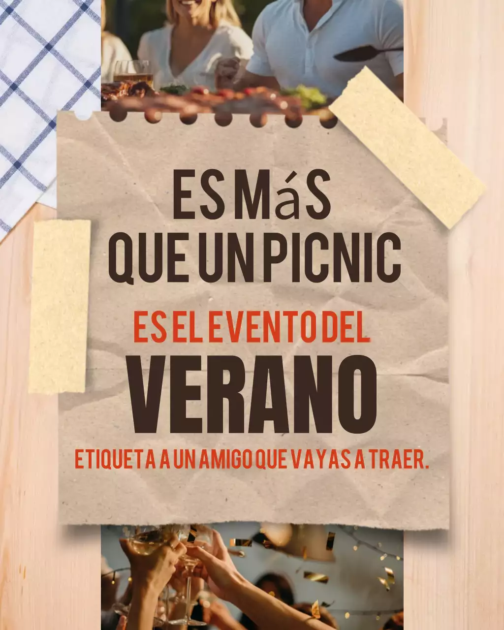 Publicación de Instagram sobre actividades de picnic comunitario del Día del Trabajo