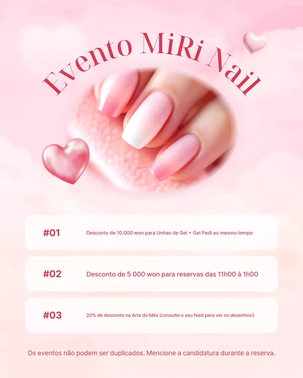 Promoção de Nail Art Pink Baby