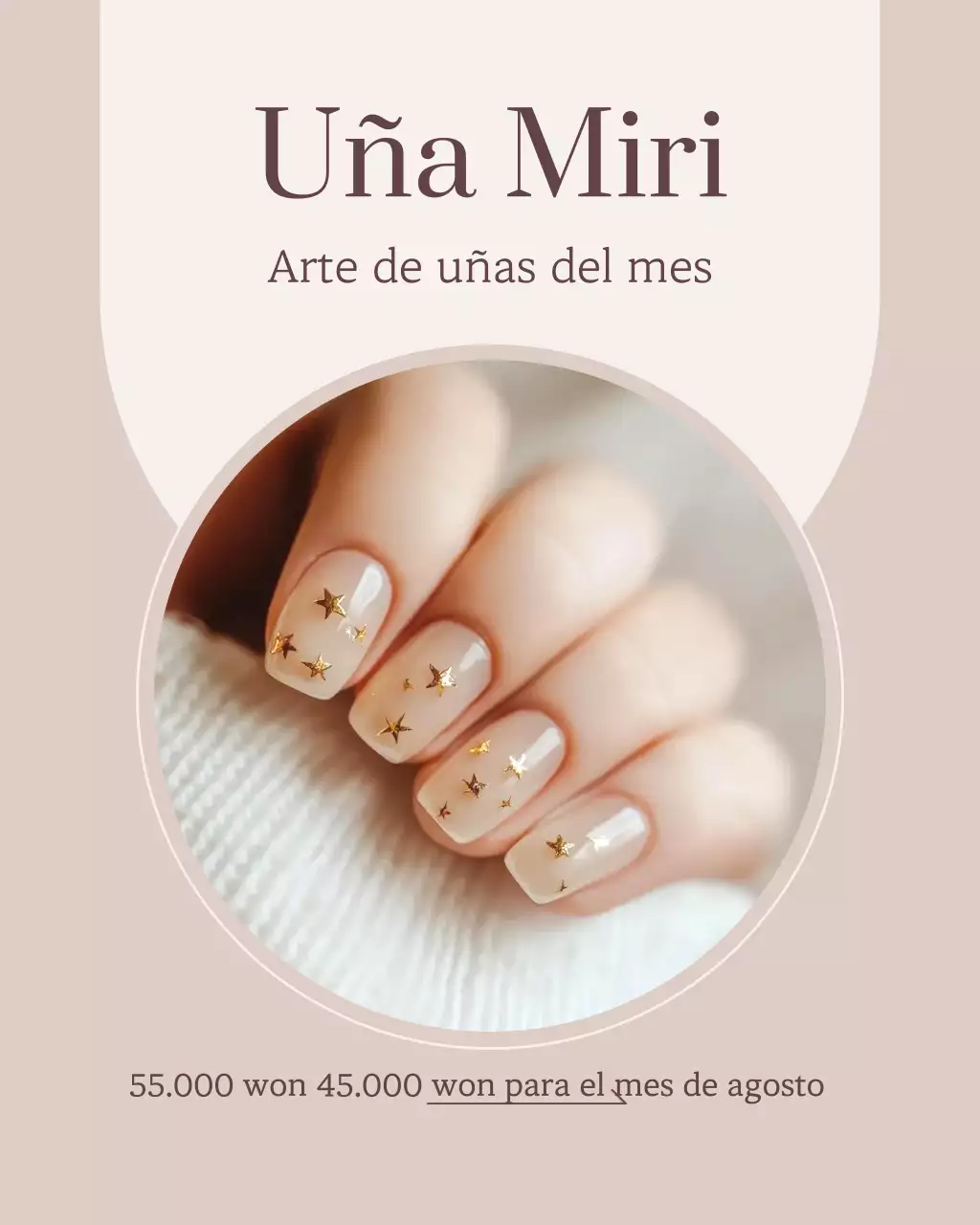 Promoción de arte de uñas moderno marrón