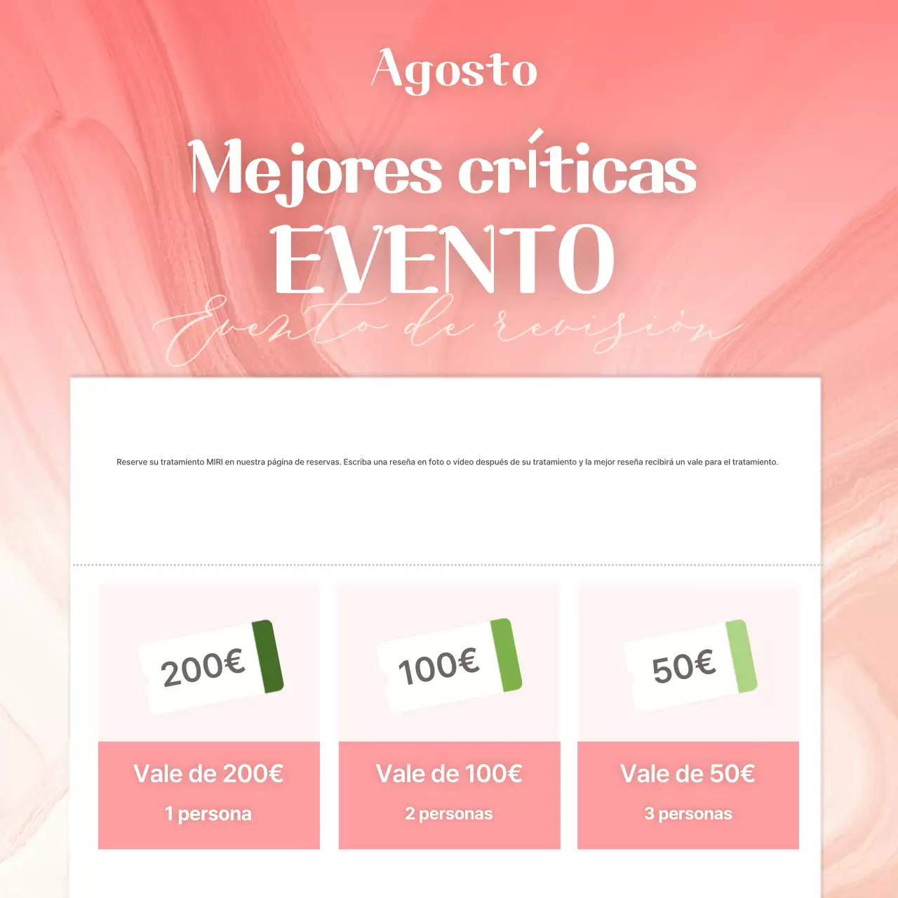 Guía de eventos sencilla de Pink