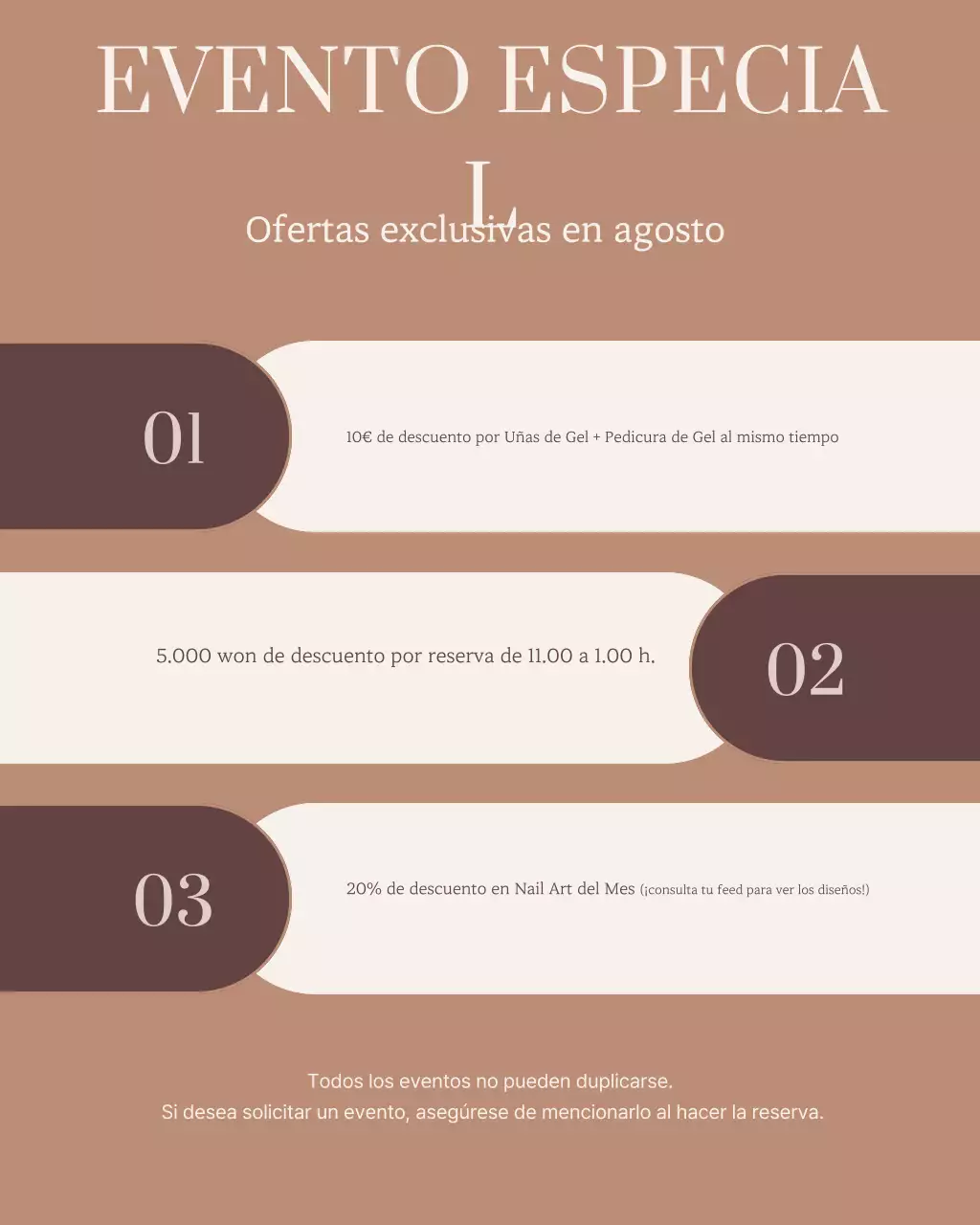 Promoción de arte de uñas moderno marrón