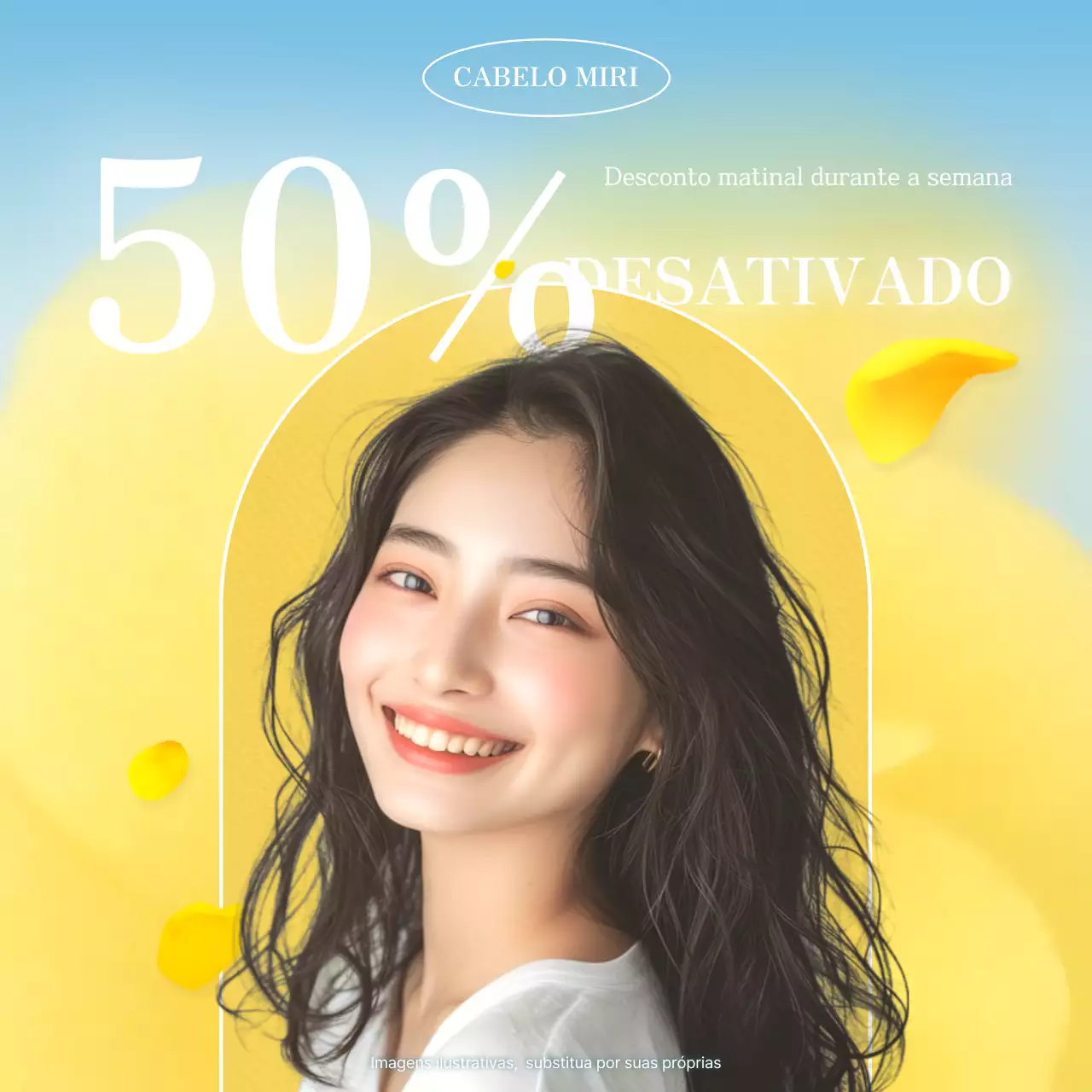 Desconto em Penteado Moderno Amarelo