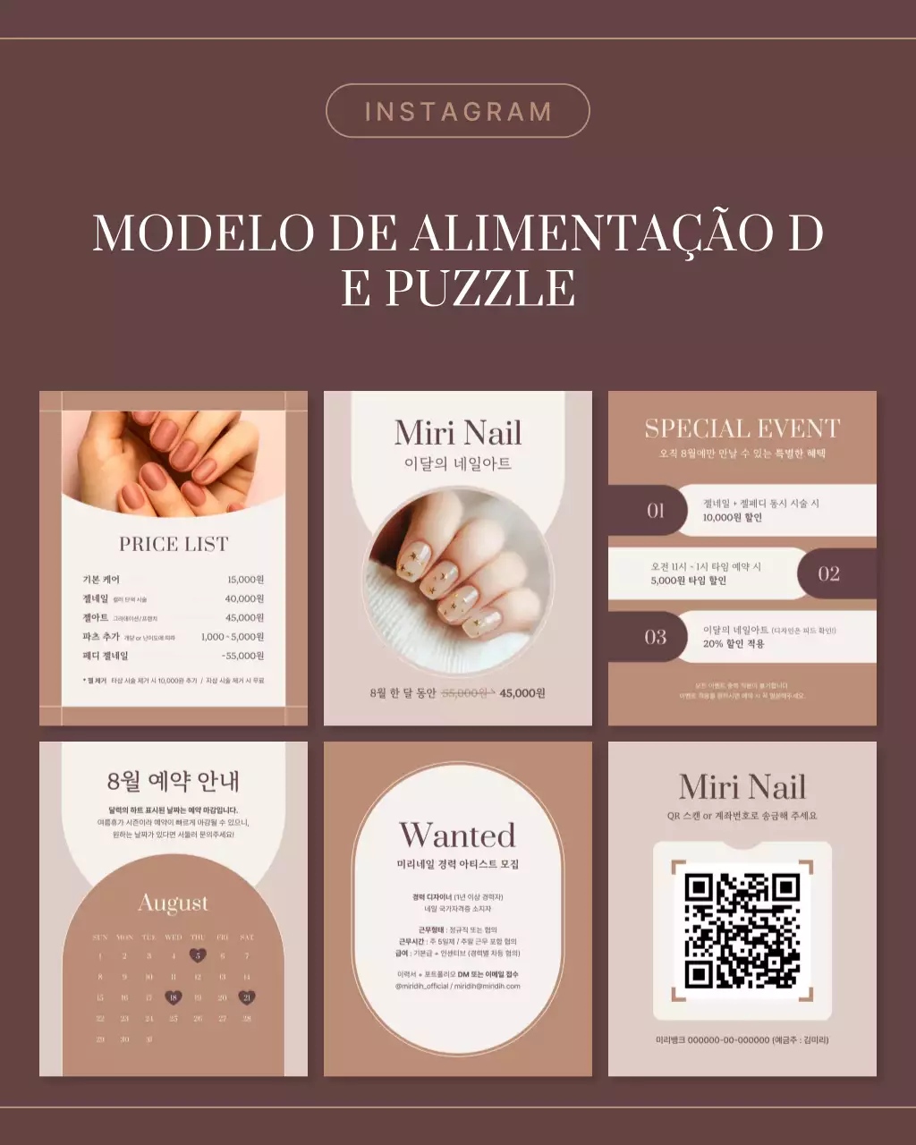 Promoção de Nail Art Moderna Marrom