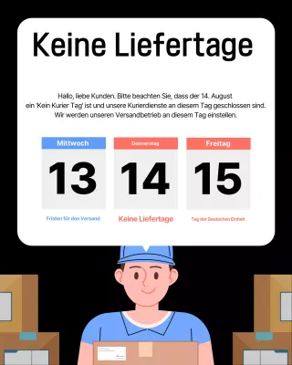 Black Simple Lieferplaninformationen