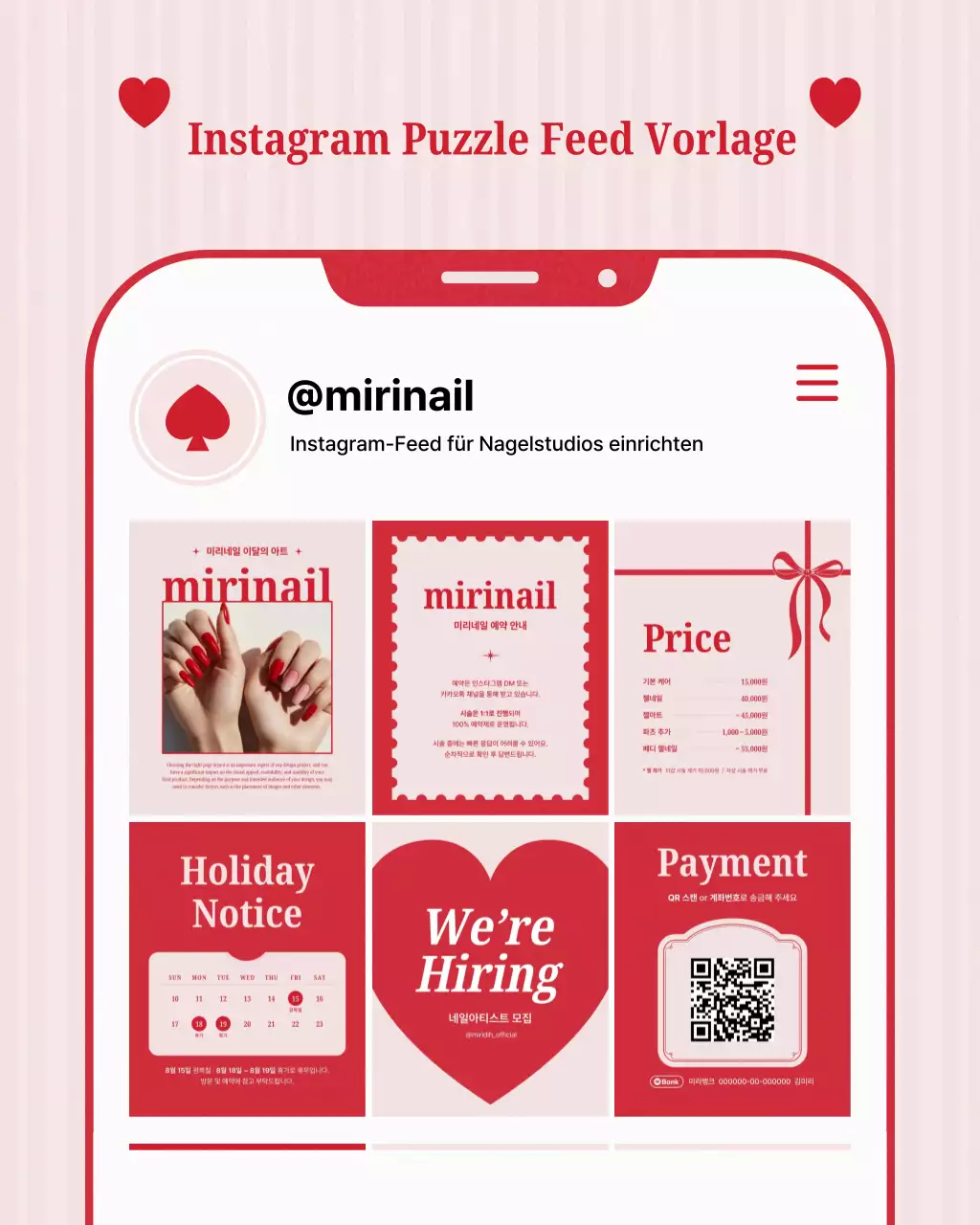 Rote Moderne Nagelstudio-Aktion