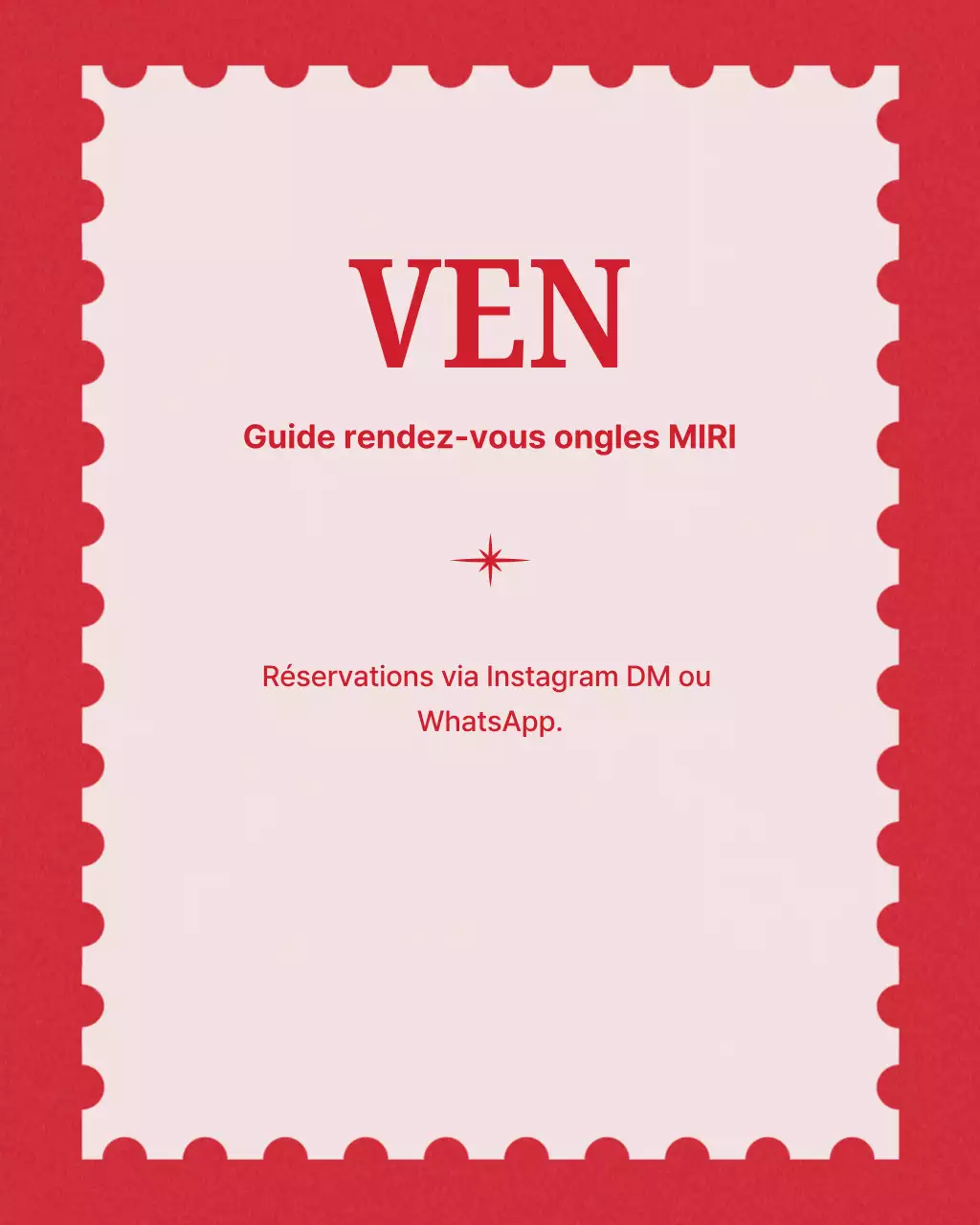 Promotion du salon de manucure Red Modern