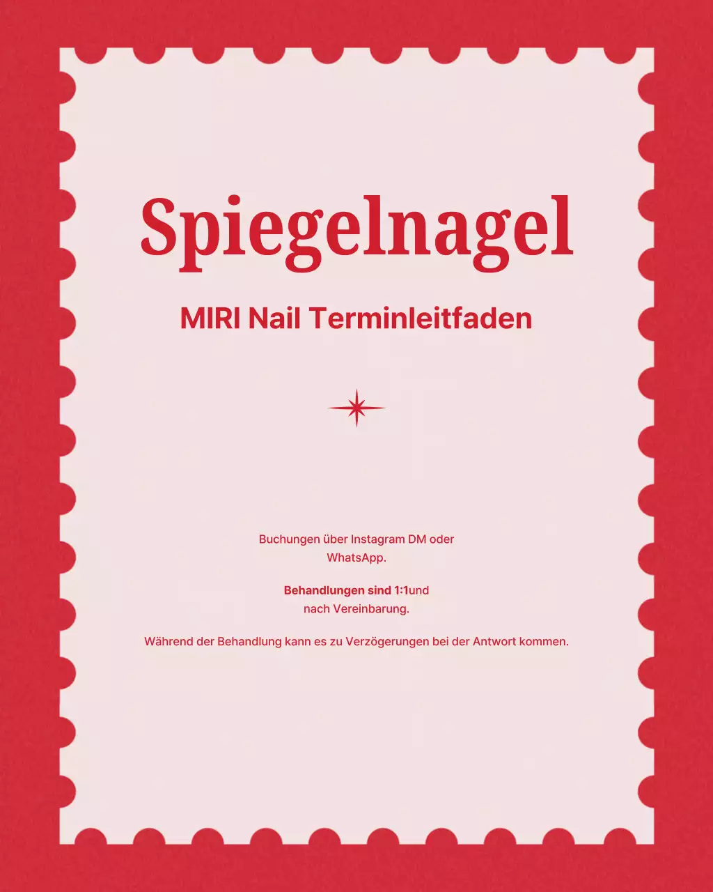 Rote Moderne Nagelstudio-Aktion