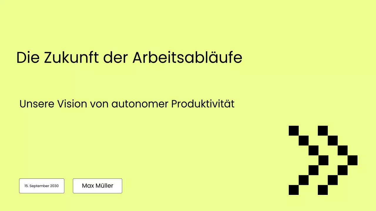 Gelbe moderne Produktivitätspräsentation