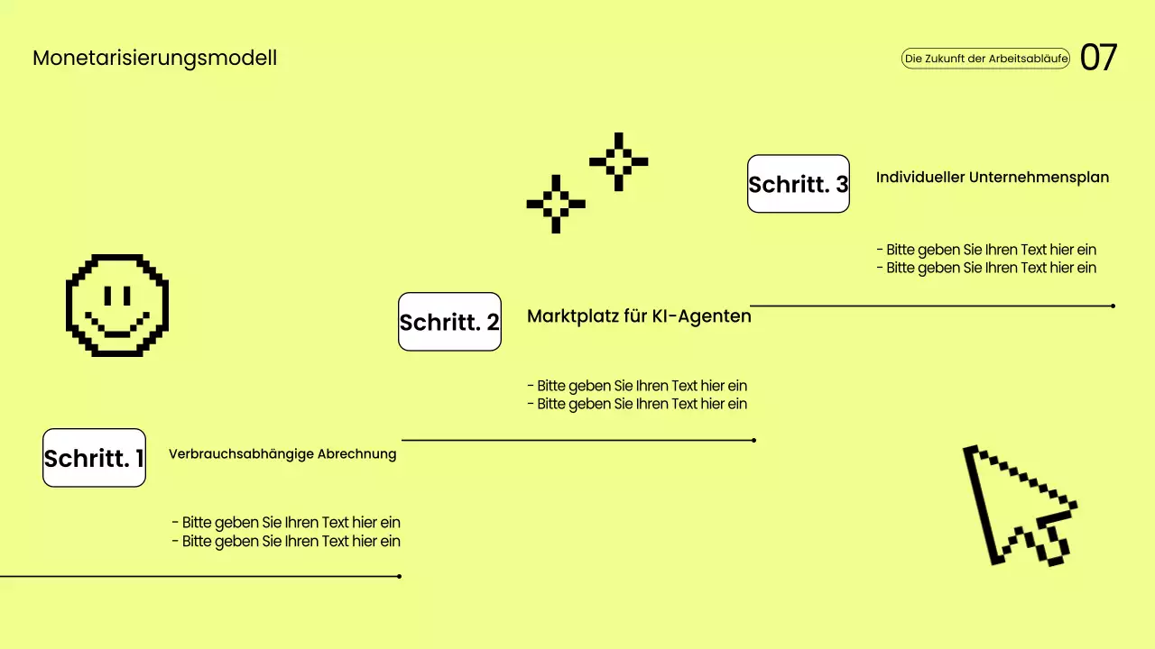 Gelbe moderne Produktivitätspräsentation